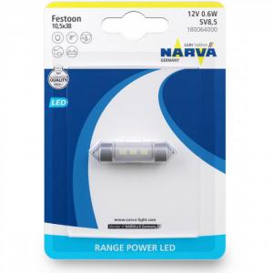 Светодиодные лампы (led) Narva Range Power 18006-01B С5W 12V SV8.5 LED 0.6W 6000K