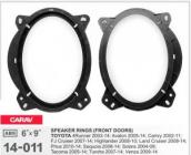 Подіуми для акустики Carav 14-011 Toyota 2002-2014 (Rear doors 6х9)