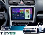 Teyes CC4 Pro 8+128 Gb Volkswagen Scirocco 3 III Mk3 2008-2014 F5 9 2k L1