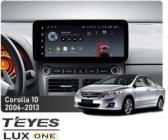 Teyes LUX ONE 6+128 Gb Toyota Corolla 10 E140 E150 2006-2013 12.3