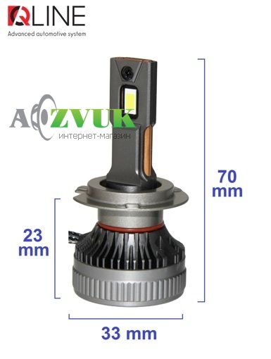Светодиодные лампы (led) QLine DualVision 65W H7 24V 6000K
