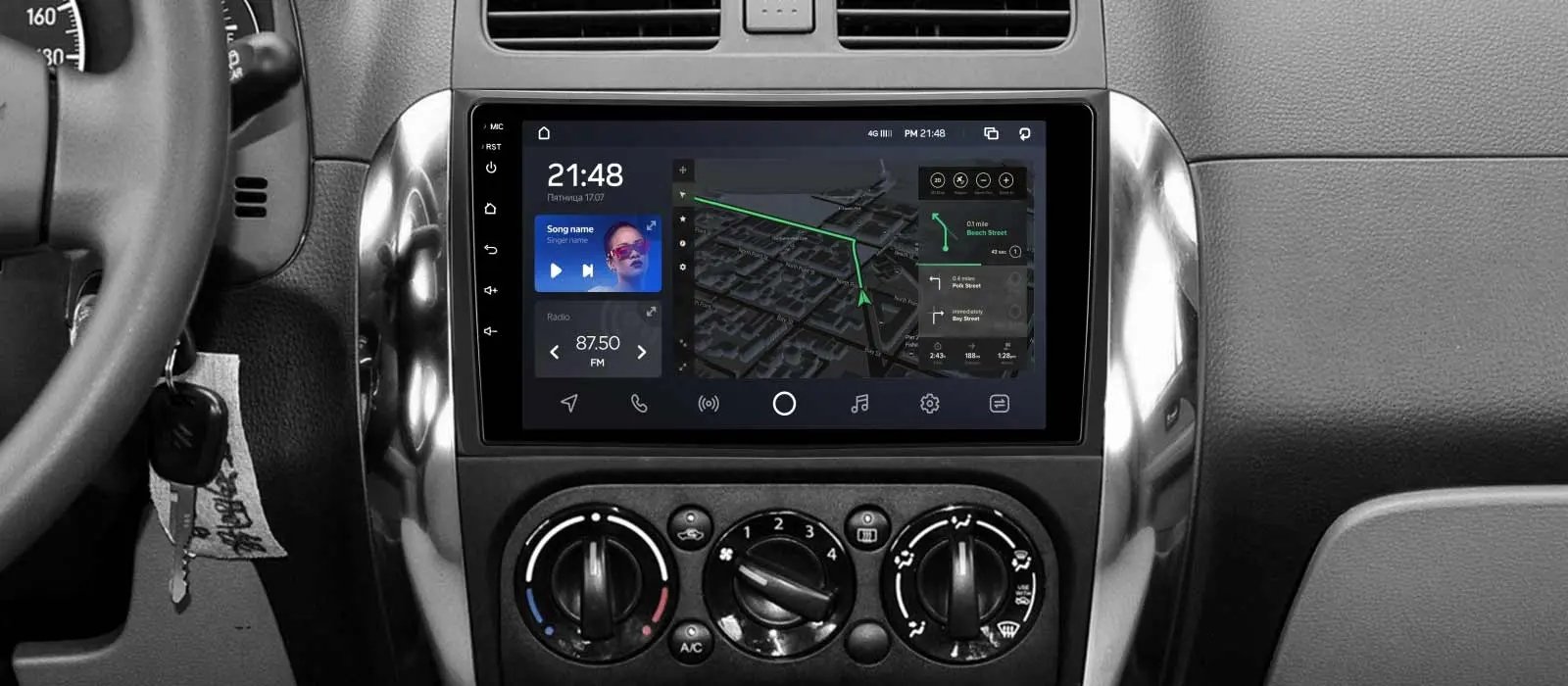 Штатная Магнитола AMS T910 3+32Gb Suzuki SX4 1 2006-2014 9