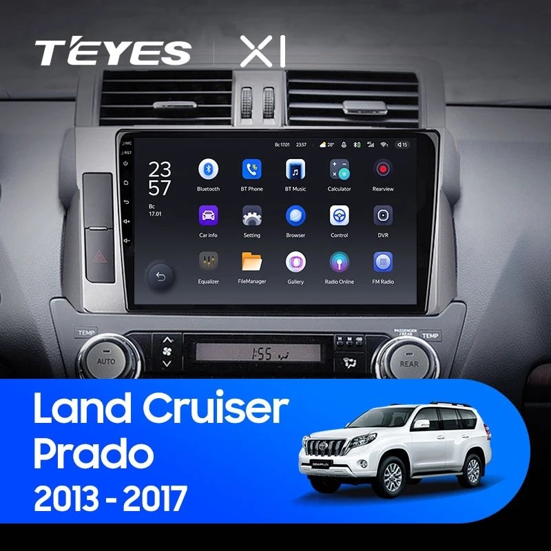 Штатная Магнитола Teyes X1 2+32Gb Wi-Fi Toyota Land Cruiser Prado 150 2013-2017 10