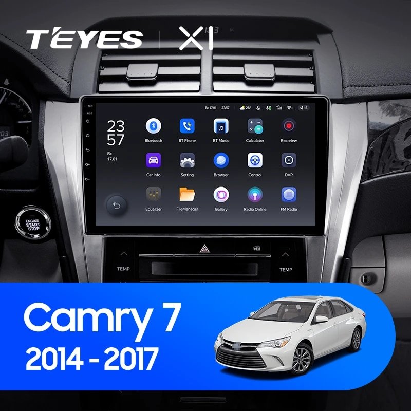 Штатная Магнитола Teyes X1 2+32Gb Wi-Fi Toyota Camry 7 XV 50 55 2014-2017 A 10
