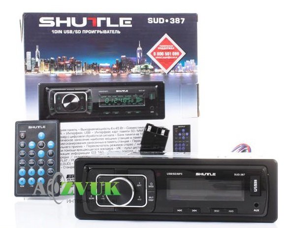 Автомагнитола Shuttle SUD-387 Black/Green
