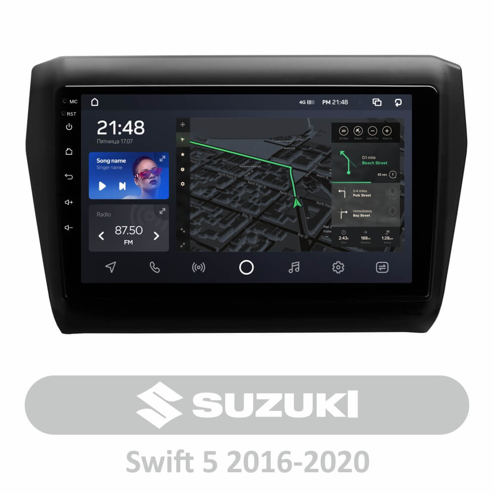 Штатная Магнитола AMS T910 3+32Gb Suzuki Swift 5 2016-2020 9