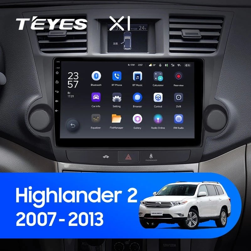 Штатная Магнитола Teyes X1 2+32Gb Wi-Fi Toyota Highlander 2 XU40 2007-2013 10