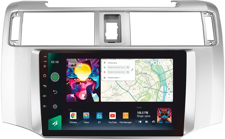 Штатна Магнітола SIGMA PRO 9464 ANDROID 12 4+64 Gb 4G DSP Toyota 4Runner 5 N280 2009-2020 9