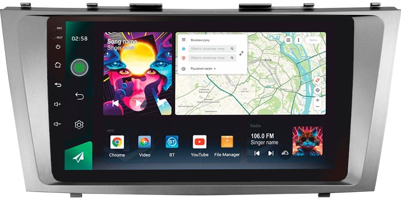 Штатна Магнітола SIGMA PRO 9464 ANDROID 12 4+64 Gb 4G DSP Toyota Camry 6 XV 40 50 2006-2011 9
