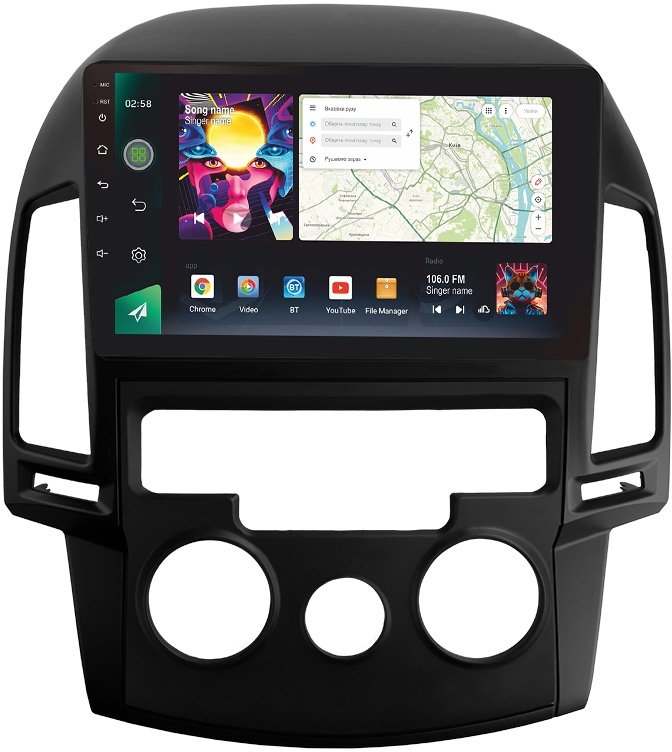 Штатна Магнітола SIGMA PRO 98128 ANDROID 12 8+128 Gb 4G DSP Hyundai i30 1 FD 2007-2012 F1 9 2k