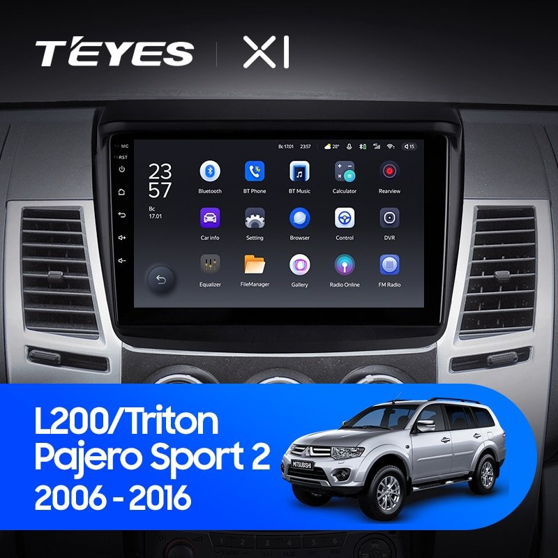 Штатная Магнитола Teyes X1 2+32Gb Wi-Fi Mitsubishi Pajero Sport 2 L200 Triton 2008-2016 9