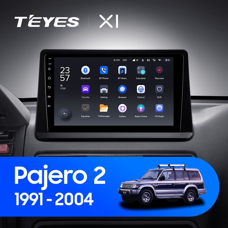 Штатная Магнитола Teyes X1 2+32Gb Wi-Fi Mitsubishi Pajero 3 V70 V60 1999-2006 BLACK 9 L1