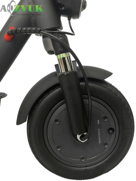  Электросамокат Crosser E9 MAX Air (600 Вт; 36 В; 15 А/ч), колёса 10 воздух с камерой и аморт. вилкой,(Черный)