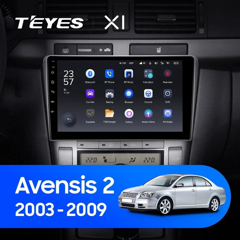 Штатная Магнитола Teyes X1 2+32Gb Wi-Fi Toyota Avensis T250 2 II 2003-2009 9