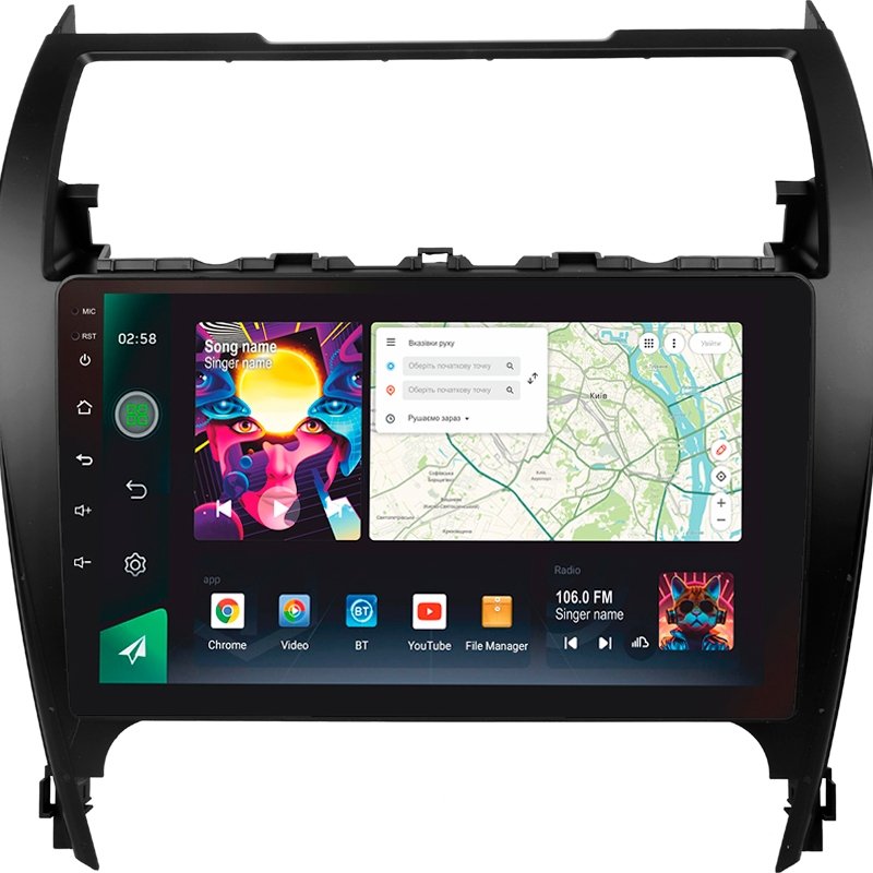 Штатна Магнітола SIGMA PRO 10464 ANDROID 12 4+64 Gb 4G DSP Toyota Camry 7 XV 50 55 Middle East 2012-2014 10