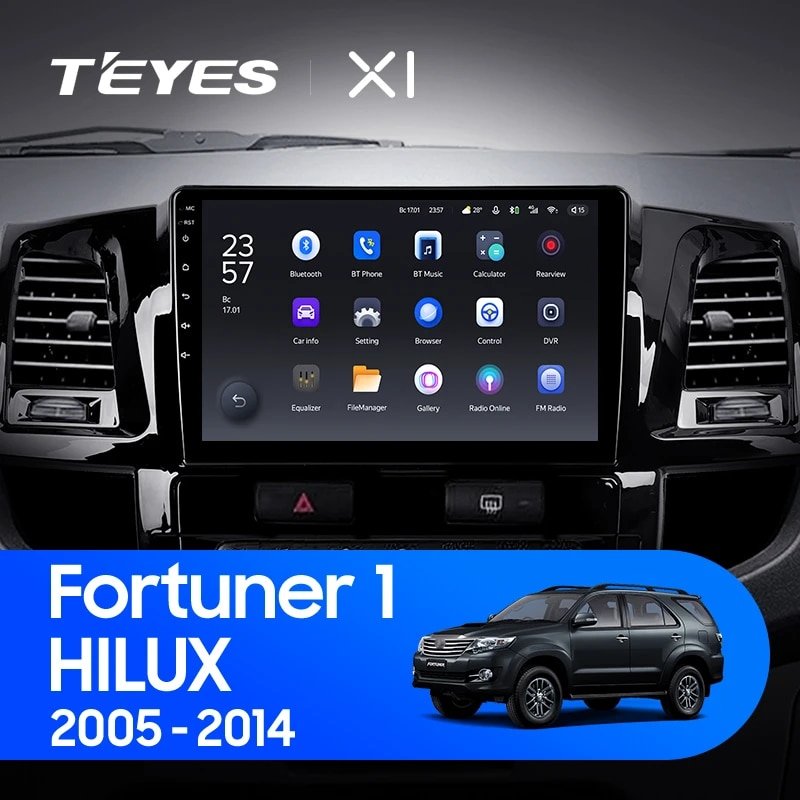 Штатная Магнитола Teyes X1 2+32Gb Wi-Fi Toyota Fortuner 1 AN50 AN60 HILUX Revo Vigo 2005-2007 9