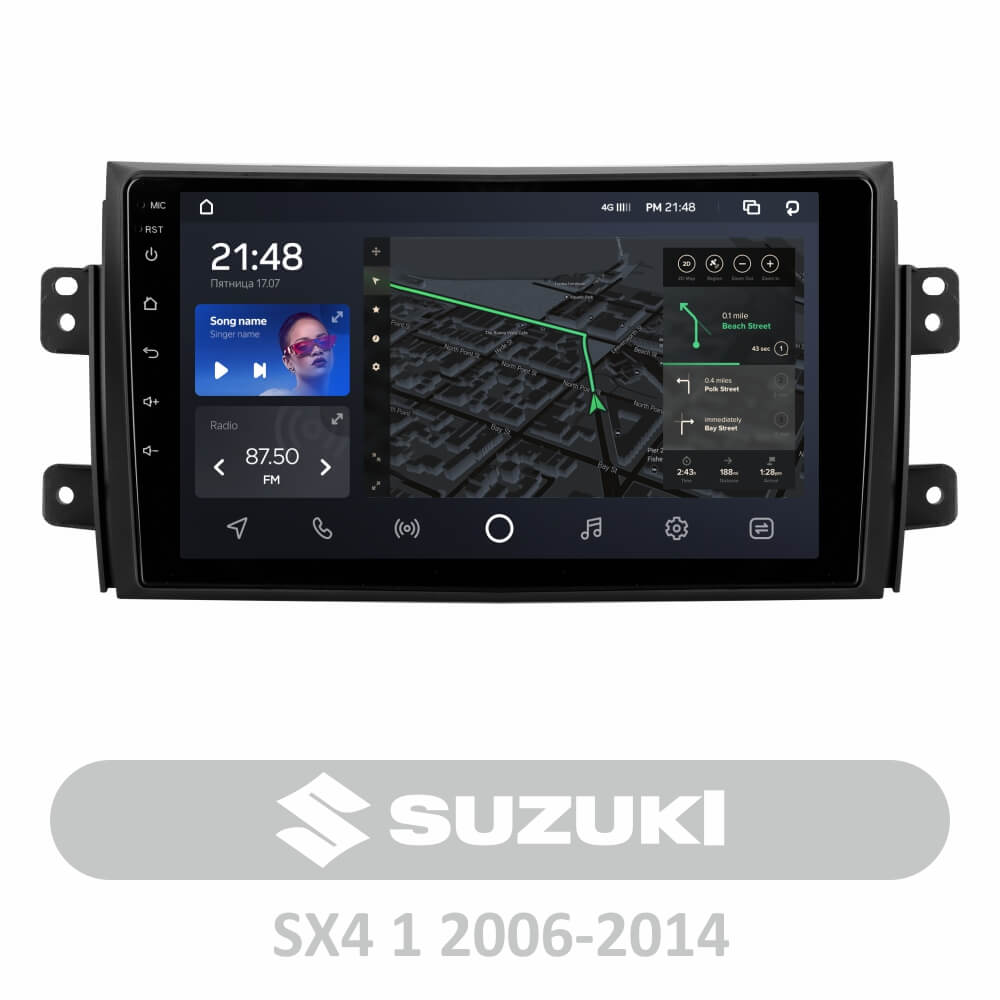 Штатная Магнитола AMS T910 3+32Gb Suzuki SX4 1 2006-2014 9