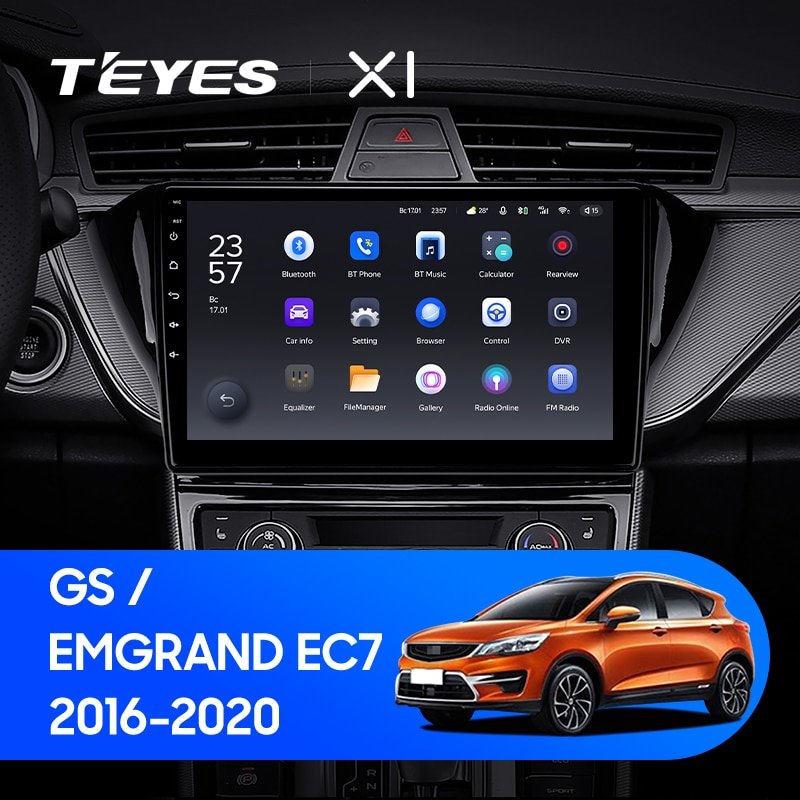 Штатная Магнитола Teyes X1 2+32Gb Wi-Fi Geely GS 2016-2020 Emgrand EC7 1 2018-2020 B 10