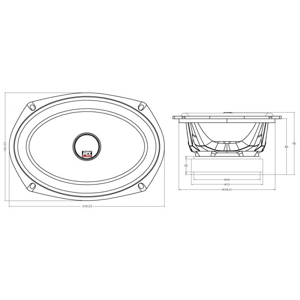 Автоакустика MTX TX669C