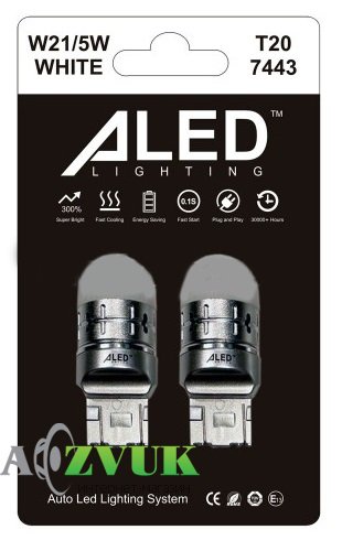 Светодиодные лампы (led) ALed 7443 (W21W/5W) T20/T25 White