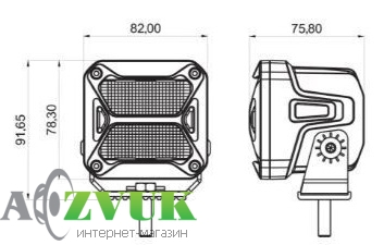 Фары дневного света StarLight SL-W0320S квадратная, дальний свет WHITE + DRL 20W 1800Lm 5700K 12/24V