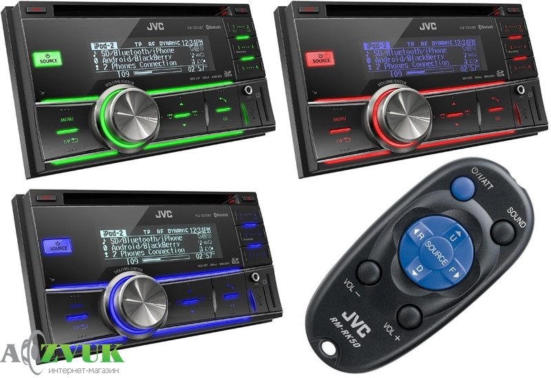 Автомагнитола 2-DIN JVС KW-SD70BTEYD