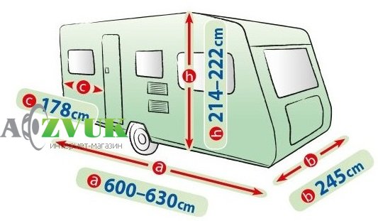 Автомобильный тент Kegel-Blazusiak Mobile Garage ER 630 caravan 5-4076-241-3020 (600-630 см)