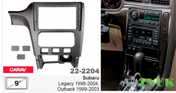 Рамка переходная Carav 22-2204 Subaru Legacy, Outback