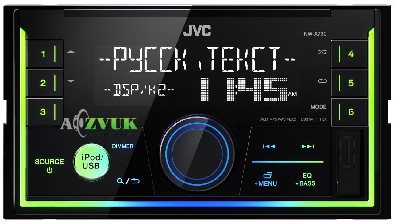 Автомагнитола 2-DIN JVC KW-X730