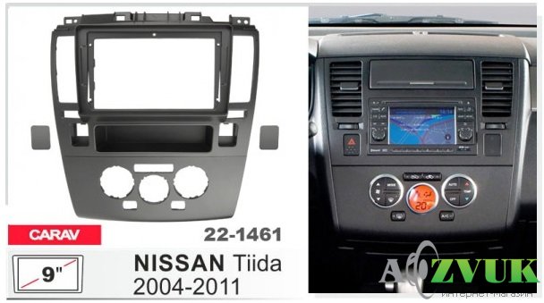 Рамка переходная Carav 22-1461 Nissan Tiida, Versa