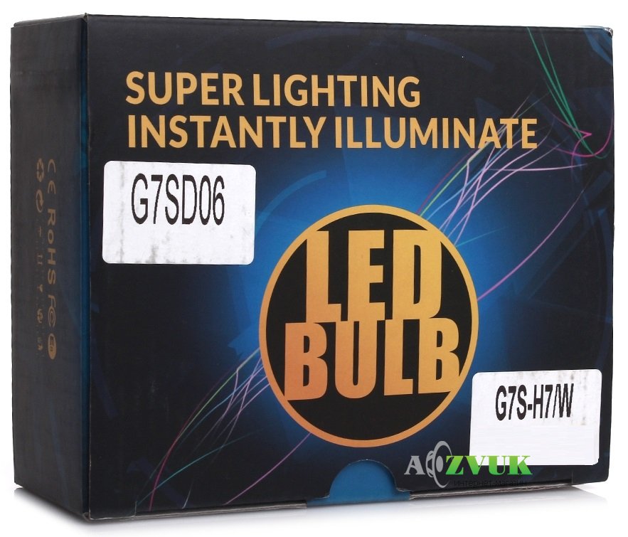 Светодиодные лампы (led) iDial Lumileds Philips-ZES G7D06 H7 5000Lm 40Watt Volkswagen
