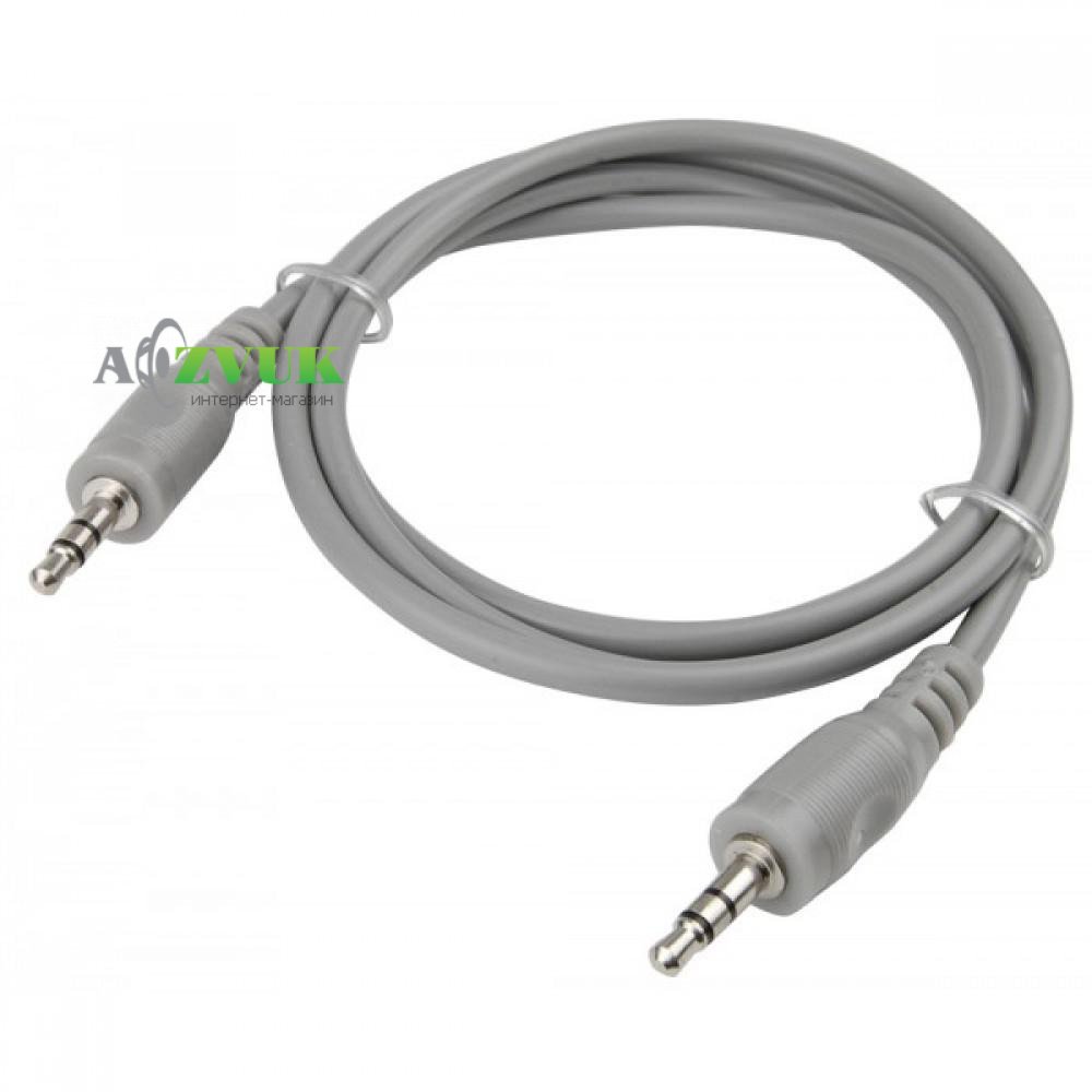  Кабель AUX AWM 110-06 Jack 3.5mm 1 м серый