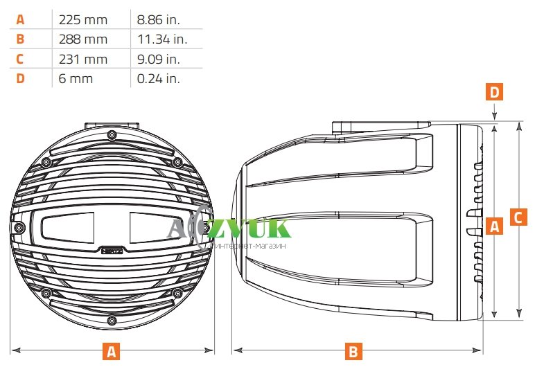 Морская акустика Hertz HTX 8 M-CL-C