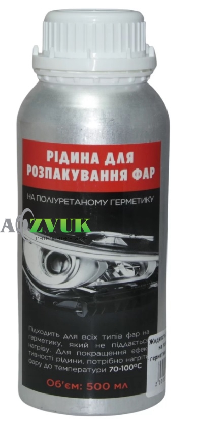  Жидкость для разборки фар на полиуретановом герметике голубая (500Мл) Baxster