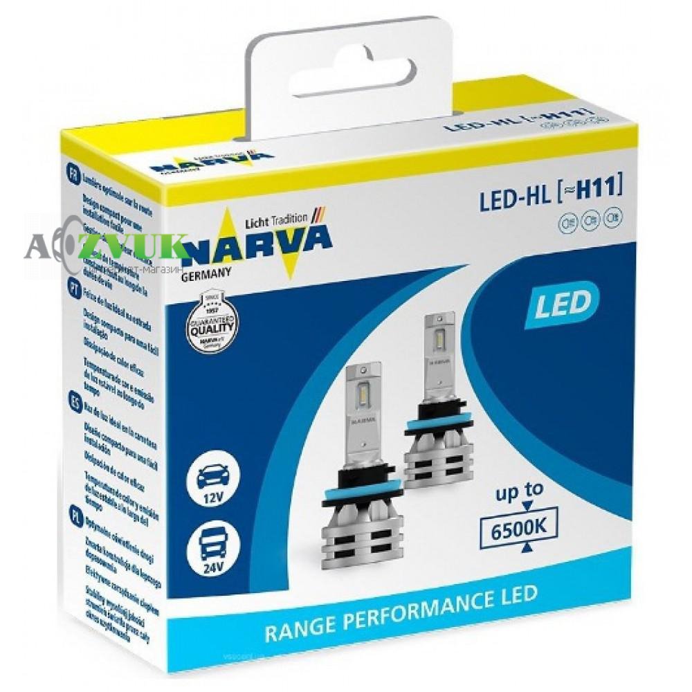Светодиодные лампы (led) Narva Range Performance H11 (H8, H16) 6500k 24W PGJ19-2 12-24v (180483000)