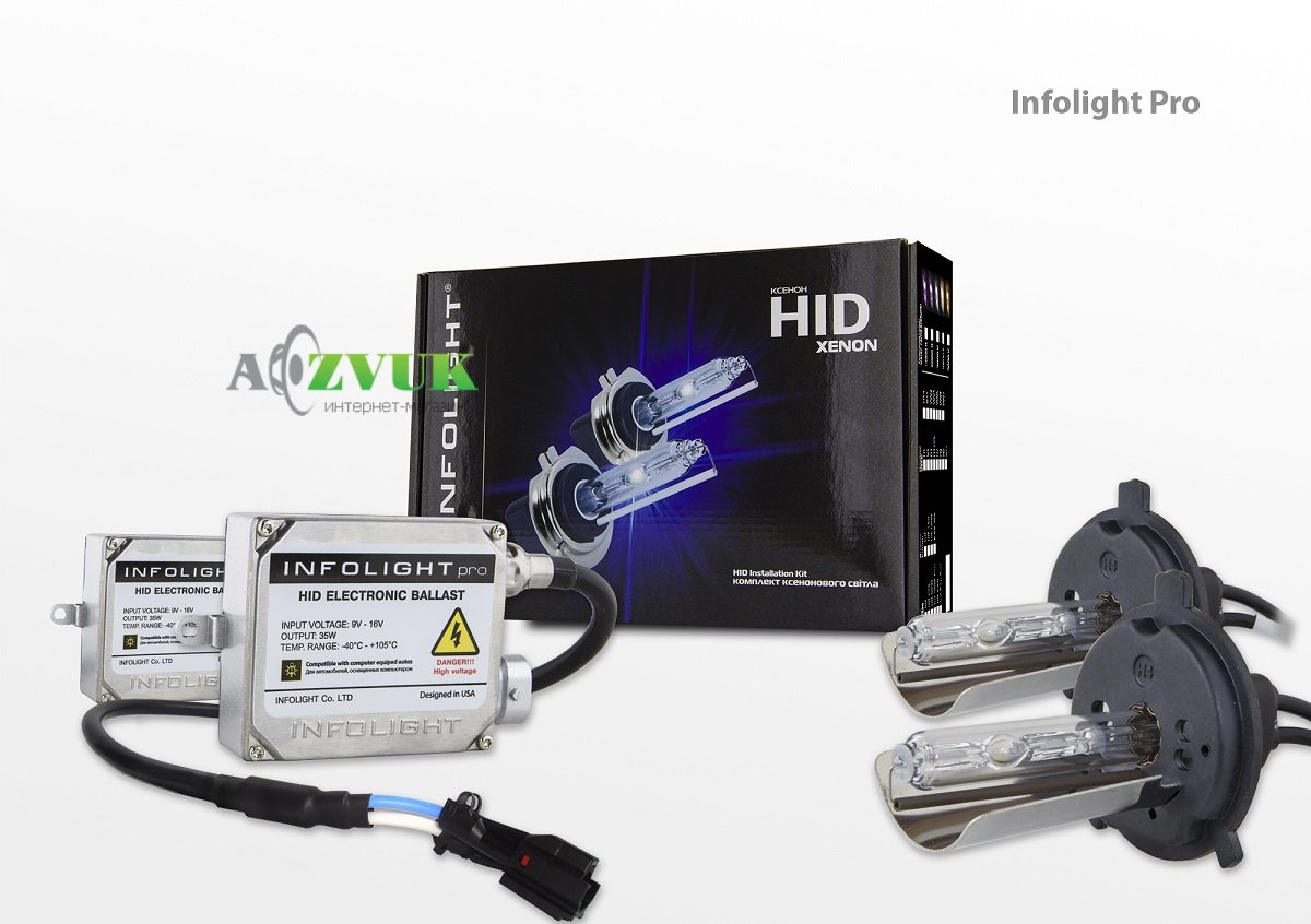 Комплект ксенону InfoLight Pro H4 Mono 5000K Canbus Ballast 35W