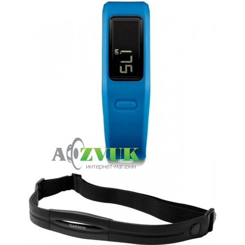 Спортивный GPS навигатор Garmin vivofit Blue HRM Bundle