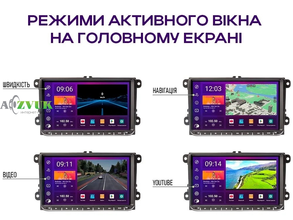 Штатная Магнитола Phantom DVA-2K9 Pro 4+64 VW Universal