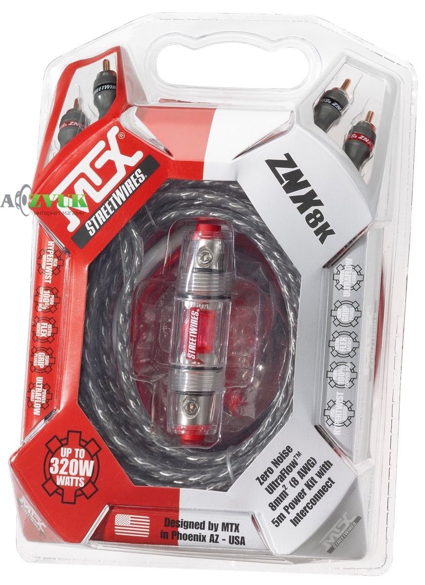  Набор для подключения усилителя MTX StreetWires ZNX8K