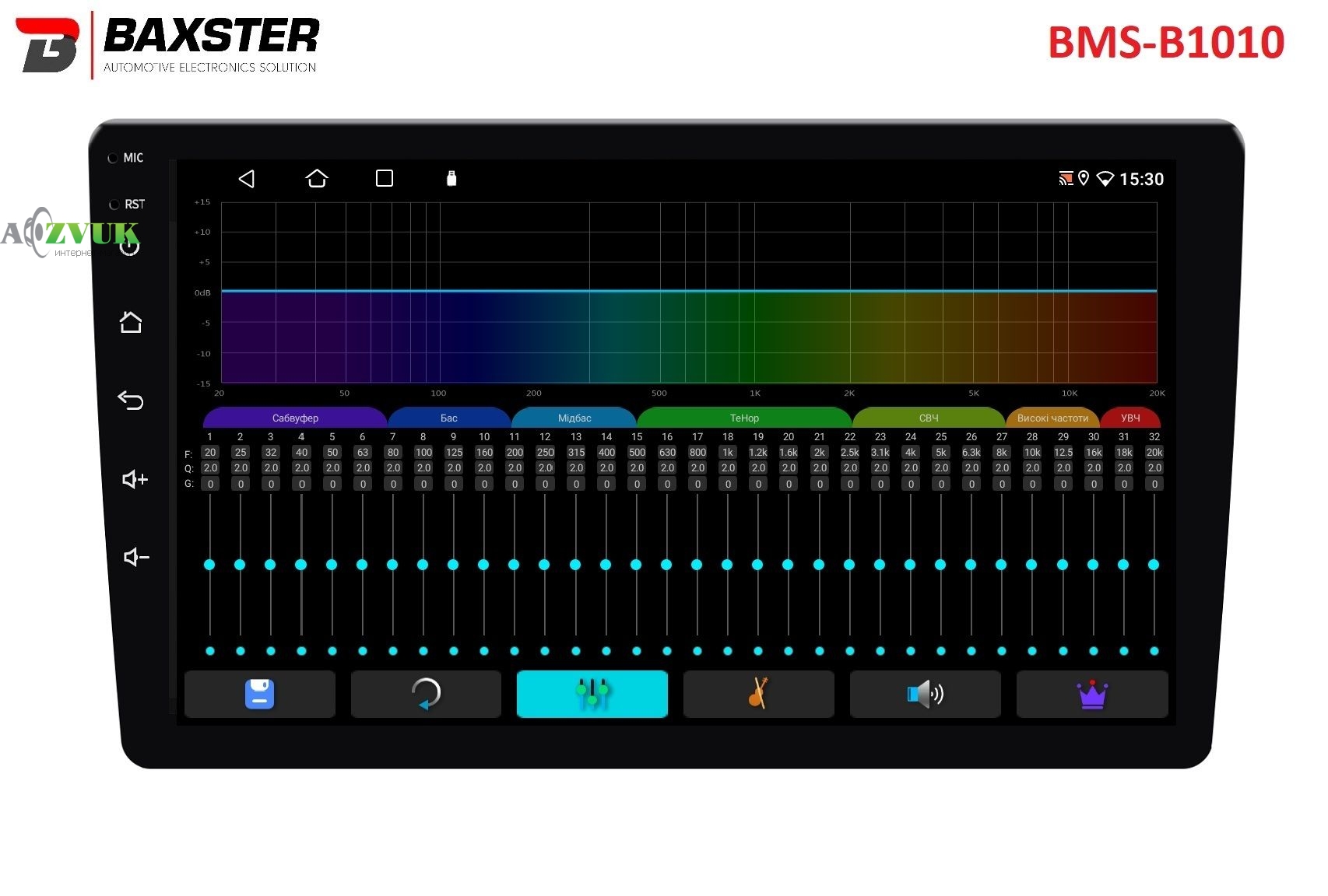 Мультимедиа ресивер Baxster BMS-B1010 Android 10 IPS 2+32Gb 10