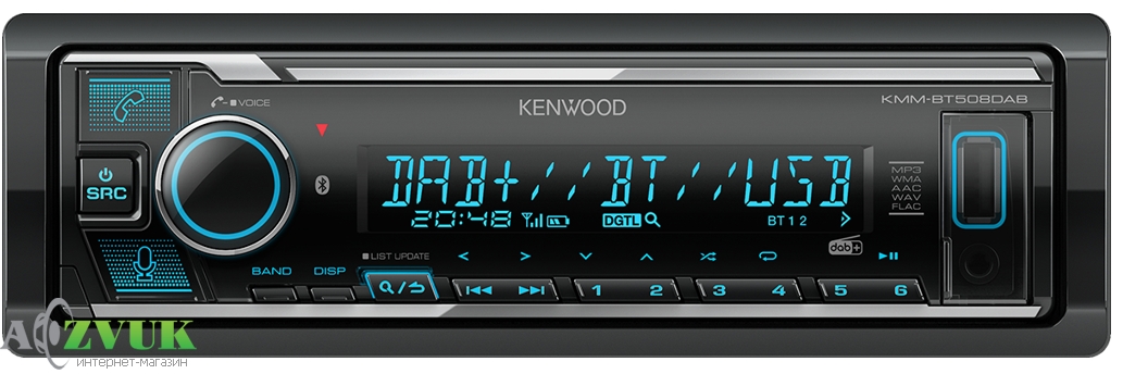 Автомагнитола Kenwood KMM-BT-508DAB