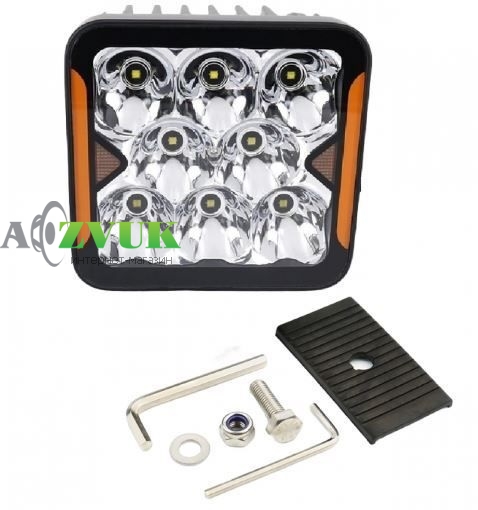 Фары дневного света StarLight SL-W0240S квадратная, дальний свет WHITE + DRL 40W 4800Lm 5700K 12/24V
