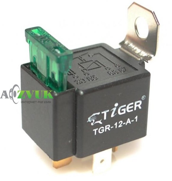  Реле Tiger TGR-12-A-1 30А + Fuse (без гнезда)