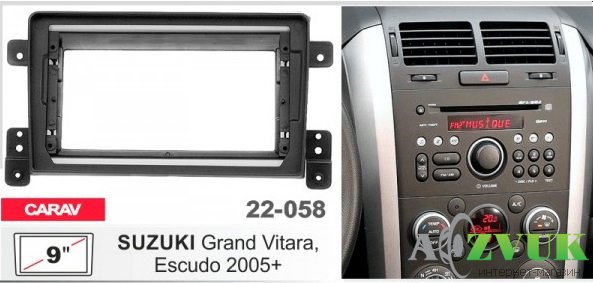 Рамка переходная Carav 22-058 Suzuki Grand Vitara