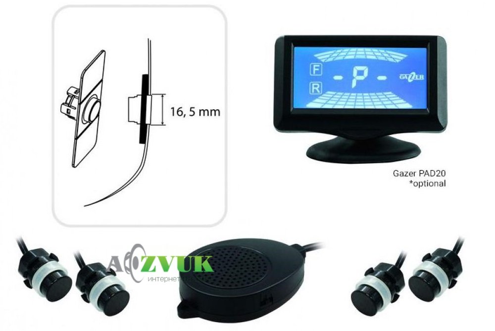 Парктроник Gazer PA45F Черный