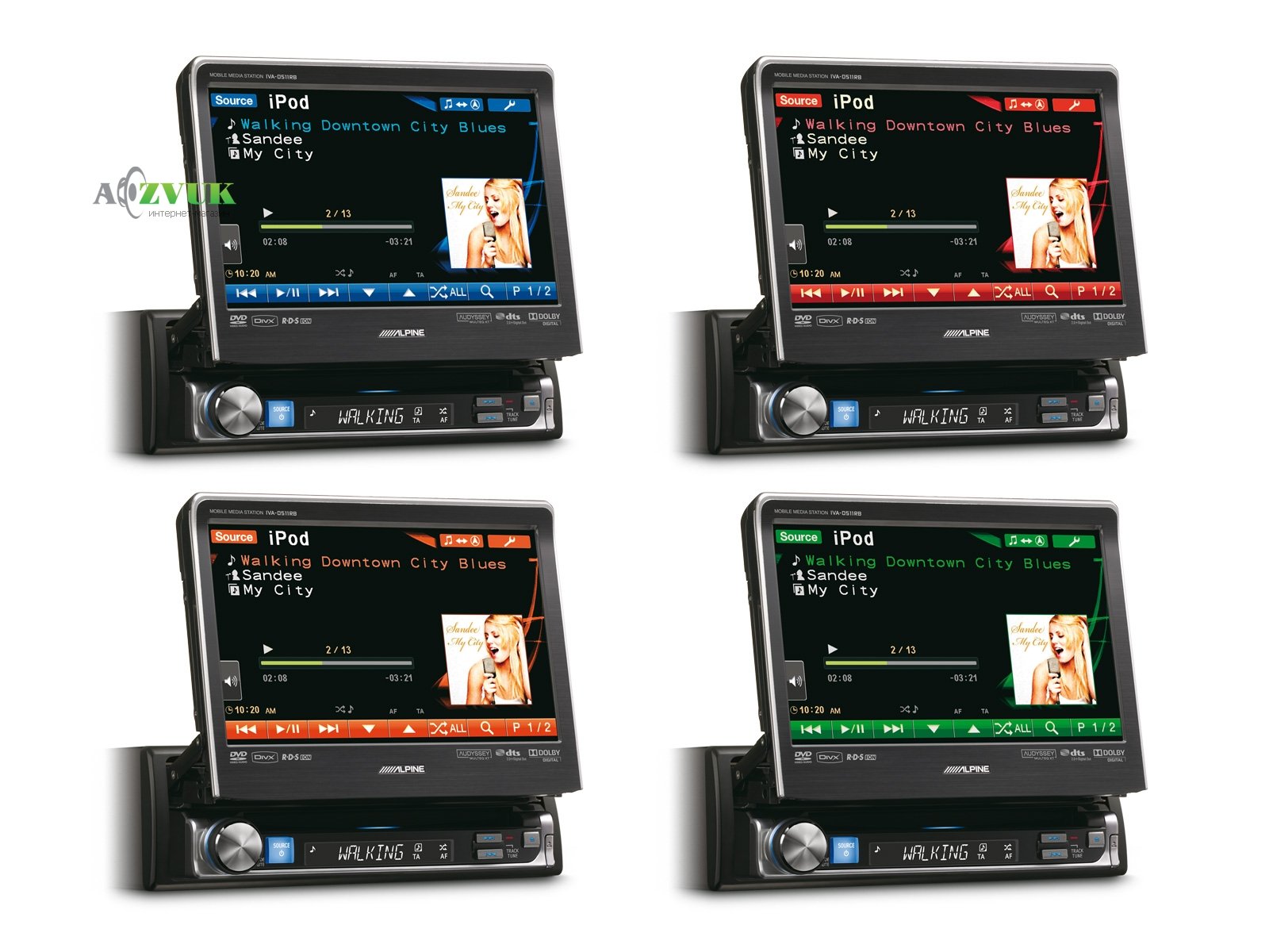 Мультимедиа ресивер Alpine IVA-D511RB + KCE-635UB Адаптер USB