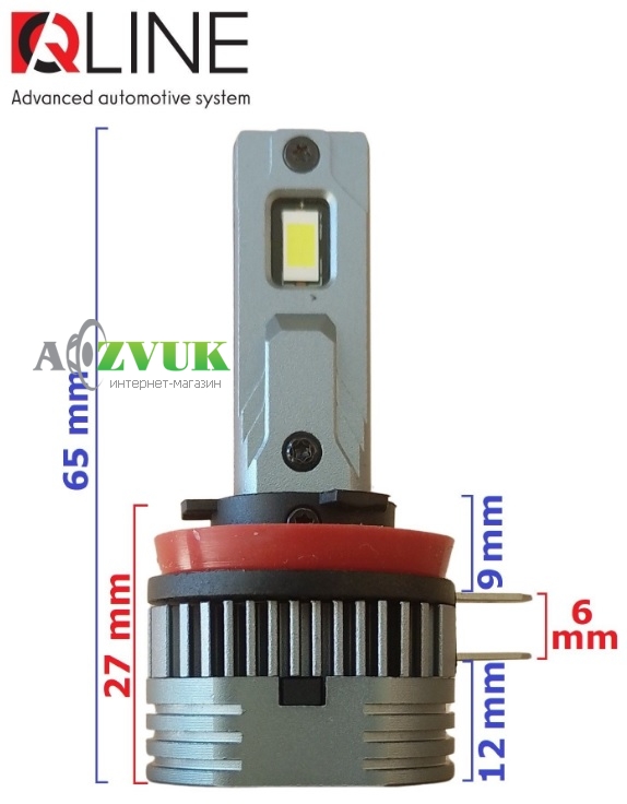 Светодиодные лампы (led) Qline Alpha H11B v3 6000K