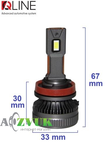 Светодиодные лампы (led) QLine DualVision 65W H11 6000K