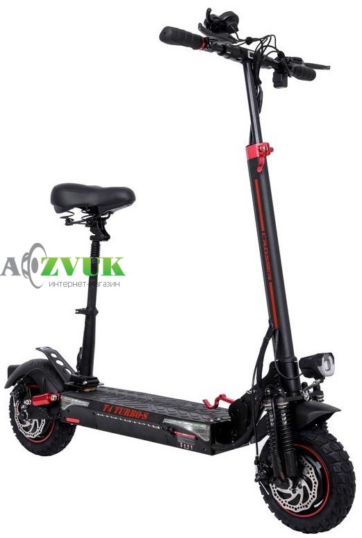  Электросамокат Crosser T4 Turbo-S (1500 Вт х 2 мотора; 60 В; 15 А/ч) колёса 10 воздух с камерой (Черный)