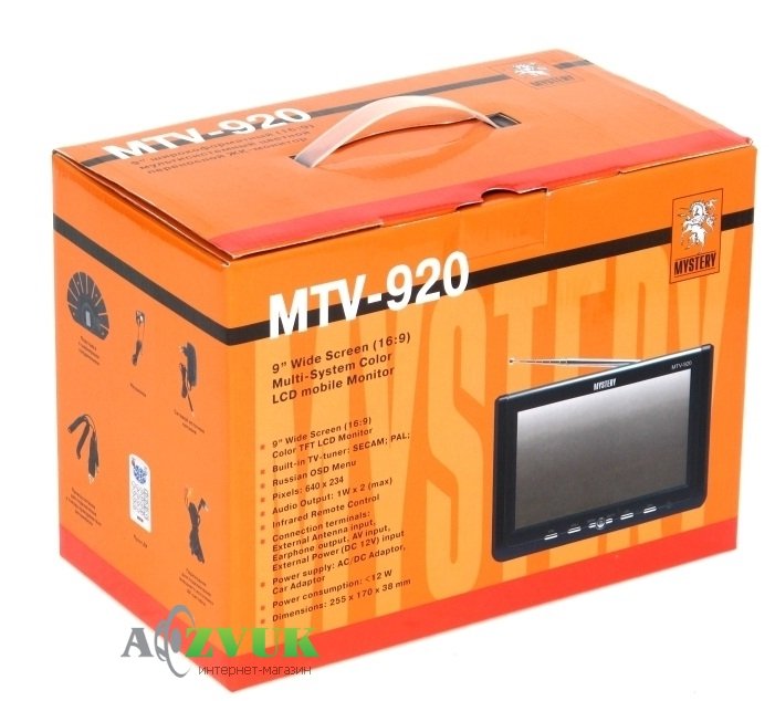 Портативный телевизор Mystery MTV-920 black